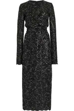 Giambattista Valli Sequin-Bouclé Tweed Midi Dress