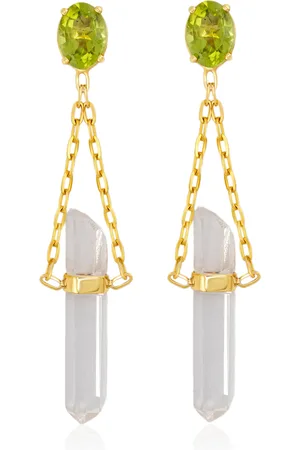 JIA JIA 14K Yellow Gold Peridot Crystal Earrings