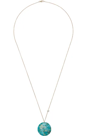 Bleecker & Prince Large Constellation 14K Yellow Gold Turquoise Necklace