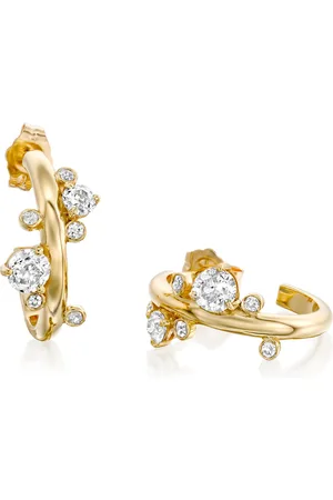 Bleecker & Prince Showstopper 14K Yellow Gold Diamond Hoop Earrings
