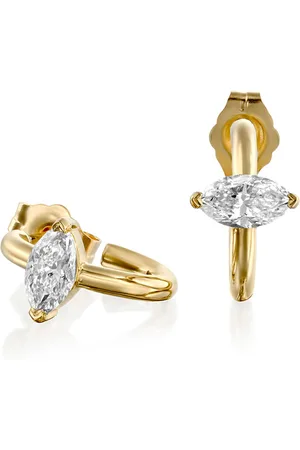 Bleecker & Prince Hug Me Tight 14K Yellow Gold Diamond Hoop Earrings