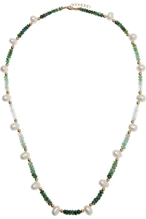 JIA JIA The Arizona 14K Yellow Gold Emerald and Pearl Necklace