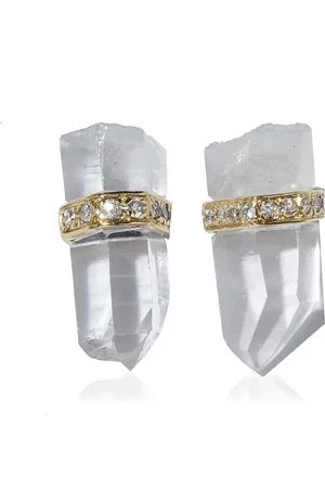 JIA JIA Crystalline Crystal Quartz Diamond Bar Single Earring