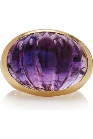 Sauer Yam 18K Yellow Gold Amethyst Ring