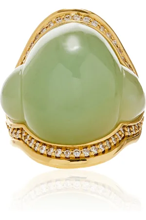 Fernando Jorge Fluid 18K Yellow Gold Diamond; Aquamarine Ring