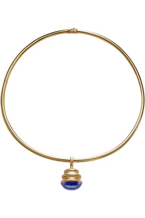 Sauer Constantin 18K Yellow Lapis Lazuli Pendant Necklace