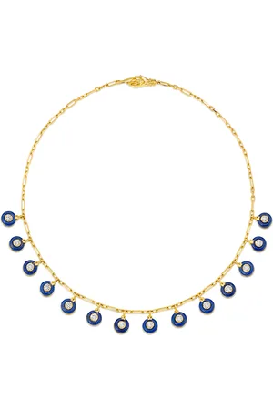 Sauer 7 Chakras 18K Yellow Gold Lapis Lazuli; Diamond Necklace