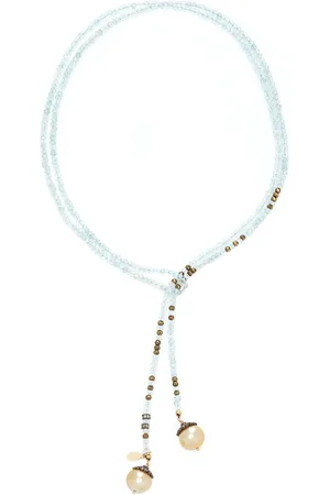 Joie DiGiovanni 14K Gold; Aquamarine; Pyrite and Pearl Necklace