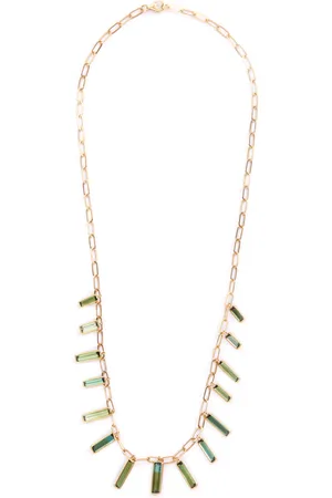 Yi Collection 18K Yellow Gold Tourmaline Bamboo Necklace