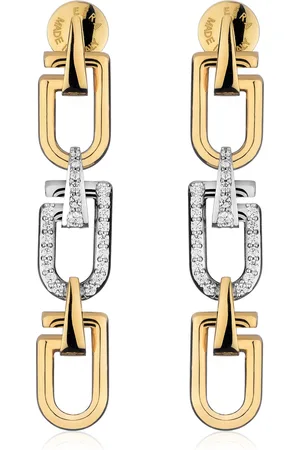 Eera Reine 18K White and Yellow Diamond Earrings