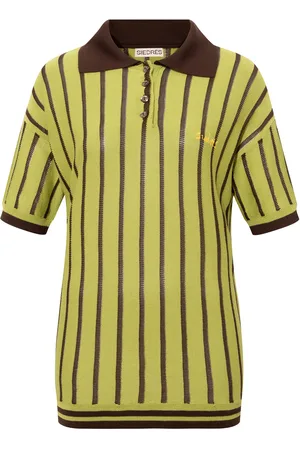 SIEDRES Rounes Striped Knit Polo Top