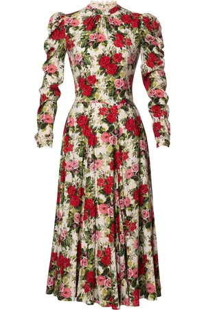 LENA HOSCHEK Sweetheart Satin Sheath Midi Dress
