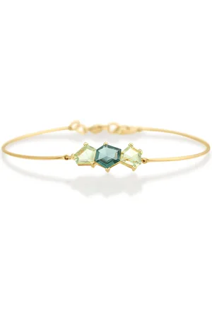 Yi Collection 18K Yellow Gold Sapphire Contour Bangle