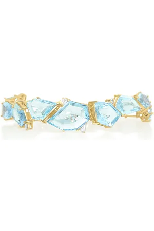 Yi Collection 18K Yellow Gold Aquamarine & Diamond Contour Bracelet