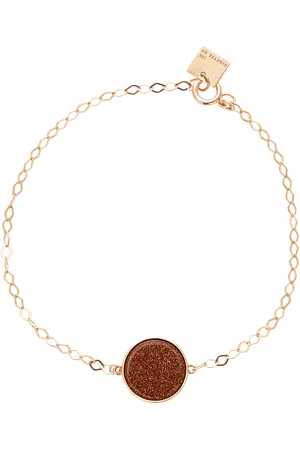 GINETTE NY Ever 18K Rose Sandstone Disc Bracelet