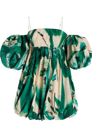 ULLA JOHNSON Hartigan Off-The-Shoulder Cotton Poplin Mini Dress