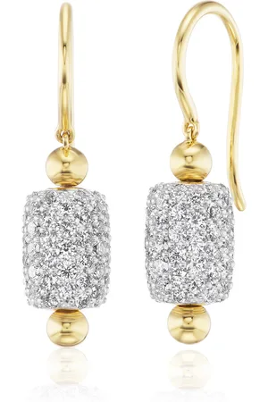 Emily P. Wheeler 18K Yellow Golf Diamond Drop Earrings