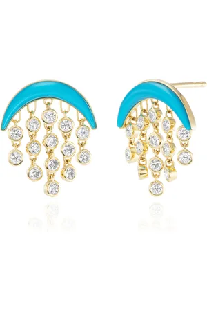 Emily P. Wheeler Baby Fringe 18K Yellow Diamond And Turquoise Earring