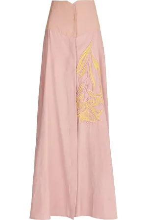 Silvia Tcherassi Modena Embroidered Maxi Skirt