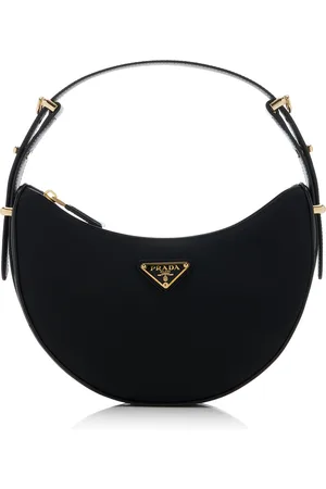 Prada Arqué Leather-Trimmed Re-Nylon Shoulder Bag