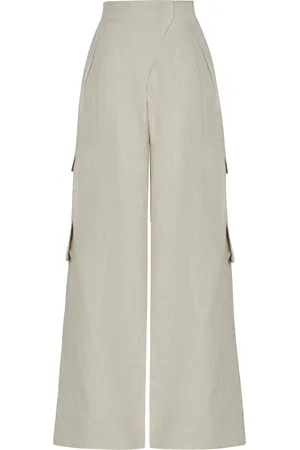 Andres Otalora Mi Memoria Wide-Leg Linen Cargo Pants