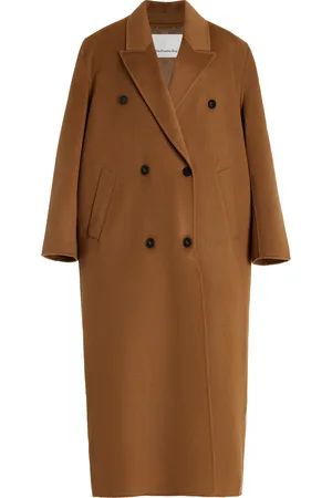 The Frankie Shop Gaia Double-Breasted Wool-Blend Coat