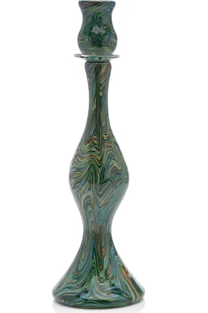 Moda Domus Calcedonio Glass Candlestick