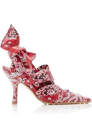 Bottega Veneta Bunnie Bandana Leather Slingback Pumps
