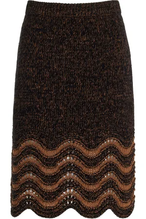 WALES BONNER Chord Knit Wool-Cotton Midi Skirt