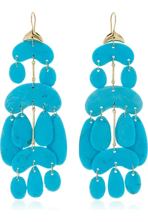 Ten Thousand Things Exclusive Riviera 18K Yellow Gold Turquoise Mini Chandelier Earrings