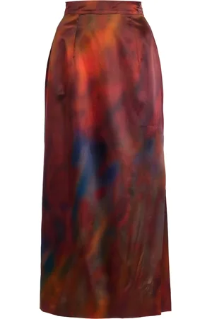 Roksanda Irma Printed Silk-Blend Midi Skirt