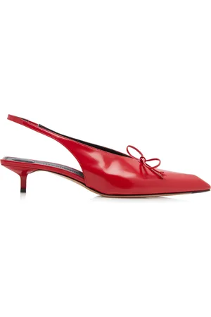 Jacquemus Cubisto Leather Slingback Pumps