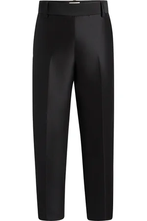 Khaite Cam Wool-Silk Straight-Leg Pants