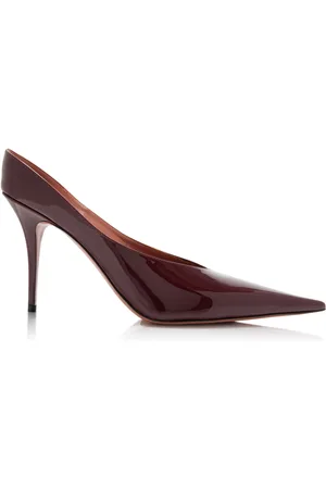 Amina Muaddi Anok Patent Leather Mules