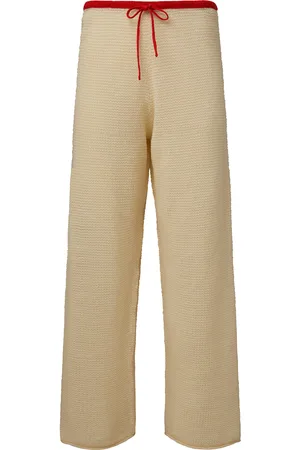 ONIA Knit Linen Wide-Leg Pants
