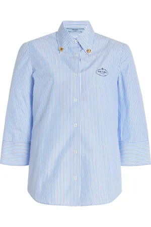 Prada Striped Cotton Poplin Shirt