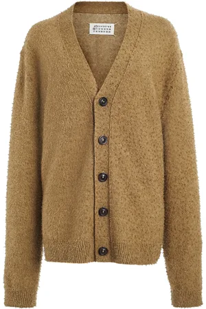 Maison Margiela Textured Knit Wool-Cotton Cardigan