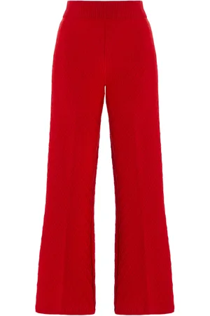 High Exclusive Harry Cotton-Blend Knit Cropped Wide-Leg Pants