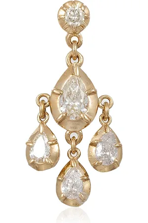 JACQUIE AICHE 14K Yellow Round + 4 Teardrop Sophia Dia Shaker Drop Stud