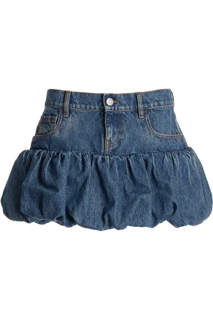 COPERNI Bubble-Hem Denim Mini Skirt