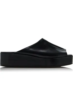 The Row Emi Leather Platform Sandals
