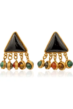 Sylvia Toledano 22kt Yellow Gold Plated Medusa Earrings
