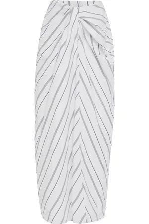 ROSETTA GETTY Striped Cotton Skirt