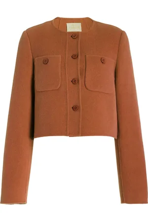 ULLA JOHNSON Eve Cropped Wool-Blend Jacket