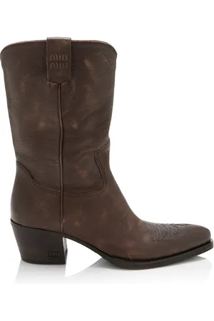 Miu Miu Leather Western Boots