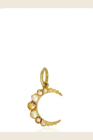 SETHI COUTURE Crescent Small 18K Yellow Diamond Pendant