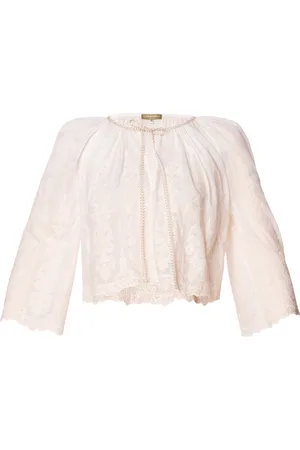 LENA HOSCHEK Ophelia Cotton Tie-Detailed Top