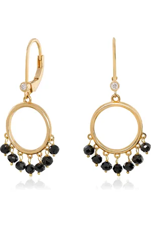 SETHI COUTURE Adeline Black Diamond 18K Yellow Earrings
