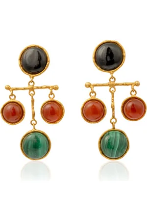 Sylvia Toledano 22kt Yellow Gold Plated Libra Earrings