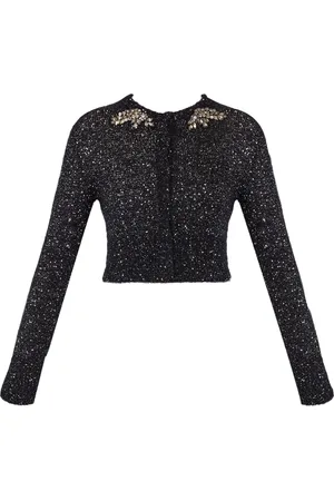 Erdem Embellished Alpaca-Blend Cardigan